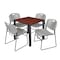 Kee Kee Square Table & Chair Set, Wood, Metal, Polypropylene Top TB3030CHBPBK44GY - alternate 1